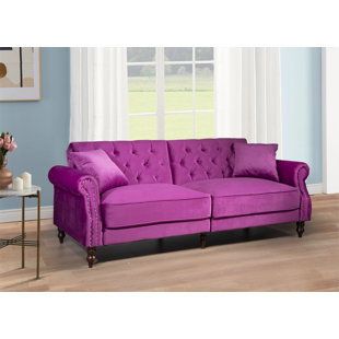 Wayfair purple deals sofa